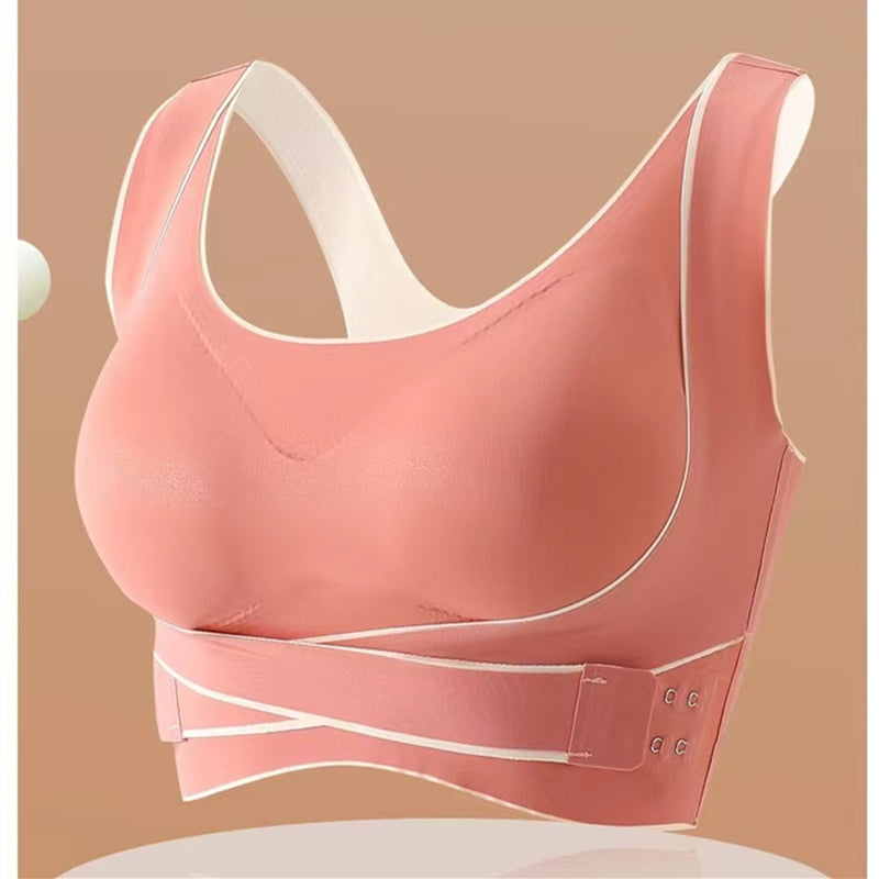 Women's Shockproof Gathering Anti-sagging Beautiful Back Fitness Yoga Vest No Steel Ring Bra