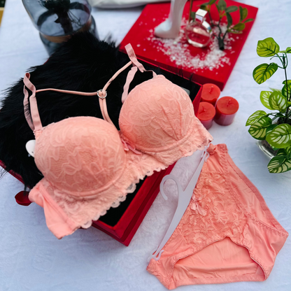 Bold Flowered Bra Set